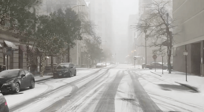 Streets Covered with snow