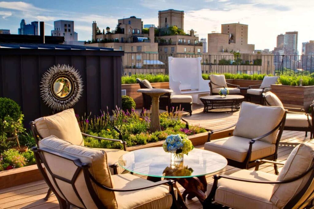 rooftop area of surrey hotel
