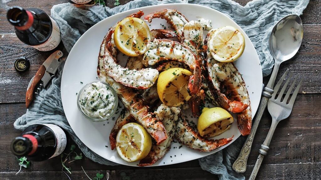 Butter and herbs lobster tail