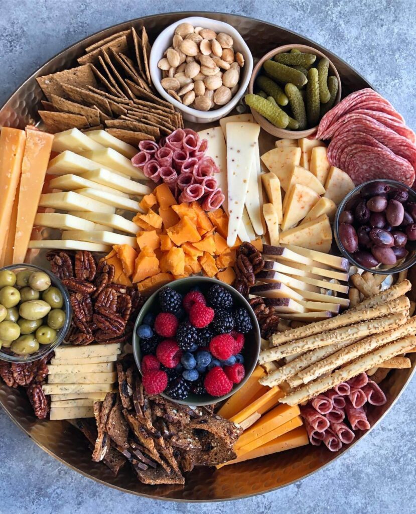 cheese and charcuterie platter